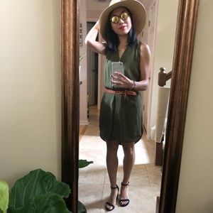Madewell Freestyle Olive Green Dress